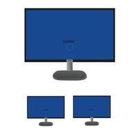 moniteur lcd avec écran vecteur