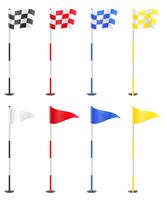 drapeaux de golf vector illustration
