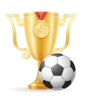 illustration de vecteur stock d&#39;or vainqueur de la coupe du football