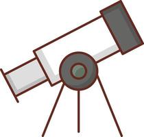 illustration vectorielle de télescope sur un fond transparent. symboles de qualité premium. icône de couleur plate de ligne vectorielle pour le concept et la conception graphique. vecteur