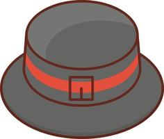 illustration vectorielle de chapeau sur un fond transparent. symboles de qualité supérieure. icône de couleur plate de ligne vectorielle pour le concept et la conception graphique. vecteur