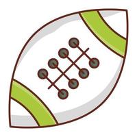 illustration vectorielle de rugby sur un fond transparent. symboles de qualité supérieure. icône de couleur plate de ligne vectorielle pour le concept et la conception graphique. vecteur