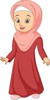 belle femme musulmane en hijab vecteur