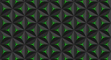 motif noir polygonal volumétrique. vecteur de luxe abstrait noir. géométrique répétitif.