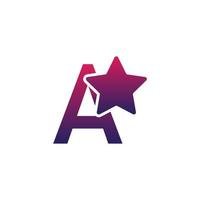 vecteur une conception de logo de lettre initiale avec étoile