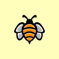 création de logo vectoriel mascotte simple de miel d'abeille naturel