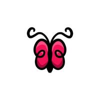 vecteur de conception de papillons mignons pour les logos, t-shirt comme vous le souhaitez, modifiable.