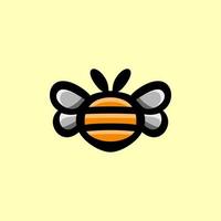 création de logo vectoriel mascotte simple de miel d'abeille naturel