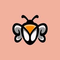 création de logo vectoriel mascotte simple de miel d'abeille naturel