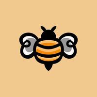 création de logo vectoriel mascotte simple de miel d'abeille naturel