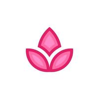 Fleur de lotus, en arrière-plan blanc, création de logo vectoriel modifiable