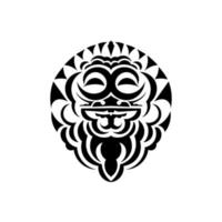 masque visage tatouage ornement style maori. vecteur