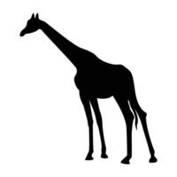 image de silhouette de girafe vecteur