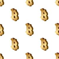 L'icône bitcoin image vectorielle métallique transparente motif vecteur