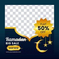 modèle de bannière de médias sociaux ramadan vecteur