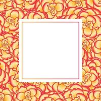 fleur de bégonia, carte de bannière picotee sunburst vecteur