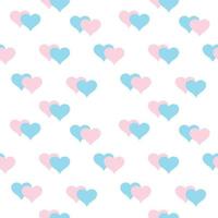 fond transparent motif coeur rose et bleu vecteur