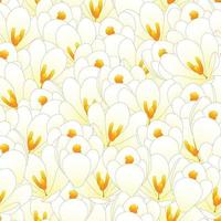 fond transparent fleur de crocus blanc vecteur