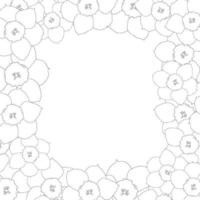 jonquille - bordure de contour de fleur de narcisse2 vecteur
