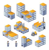 Bâtiments à l&#39;isométrique vecteur