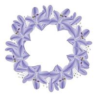 couronne d'agapanthe bleu violet vecteur