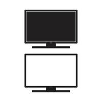 télévision icône moniteur tv plat signe. vecteur