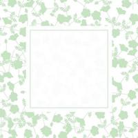 bannière de fleur verte sur fond blanc vecteur