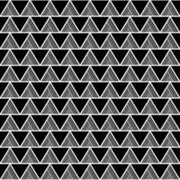 triangle blanc aztèque sans couture sur fond noir. illustration vectorielle vecteur