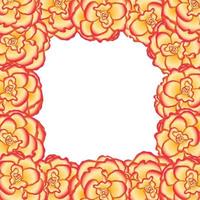 fleur de bégonia, bordure picotee sunburst vecteur