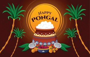 joyeux fond de célébration pongal vecteur