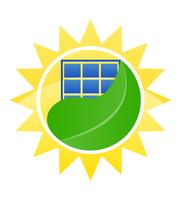 illustration vectorielle de logo écologique énergie solaire vecteur