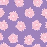 chrysanthème rose sur fond violet vecteur