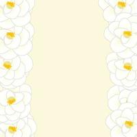 bordure de fleurs de camélia blanc vecteur