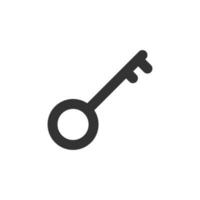 icône de clé isolé sur fond blanc. vecteur eps10