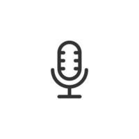 icône de ligne de podcast isolé sur fond blanc. vecteur eps10