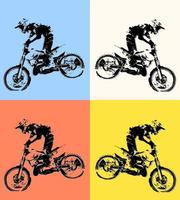 affiche de vélo de saleté pop art