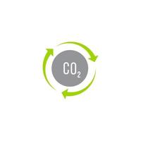 concept de conception de logo de capture de dioxyde de carbone. illustration vectorielle. vecteur