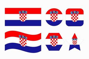 illustration simple du drapeau de la croatie pour le jour de lindépendance ou les élections vecteur