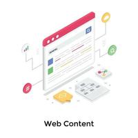 notions de contenu Web vecteur