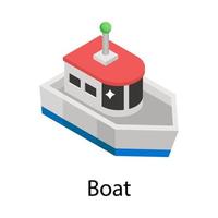 concepts de bateaux à la mode vecteur