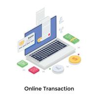 concepts de transaction en ligne vecteur