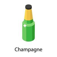 concepts de champagne à la mode vecteur