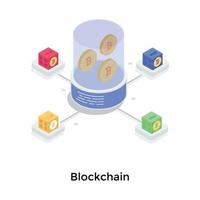 concepts de blockchain à la mode vecteur