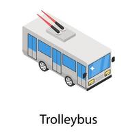 concepts de trolleybus à la mode vecteur