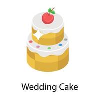 concepts de gâteau de mariage vecteur