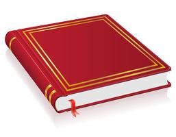 livre rouge avec illustration vectorielle de signet vecteur
