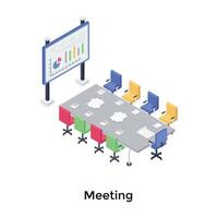 concepts de salle de réunion vecteur