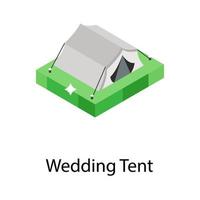 concepts de tente de mariage vecteur