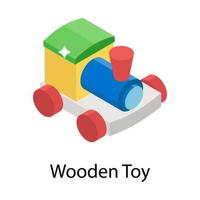 concepts de jouets en bois vecteur