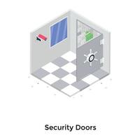 concepts de porte de sécurité vecteur